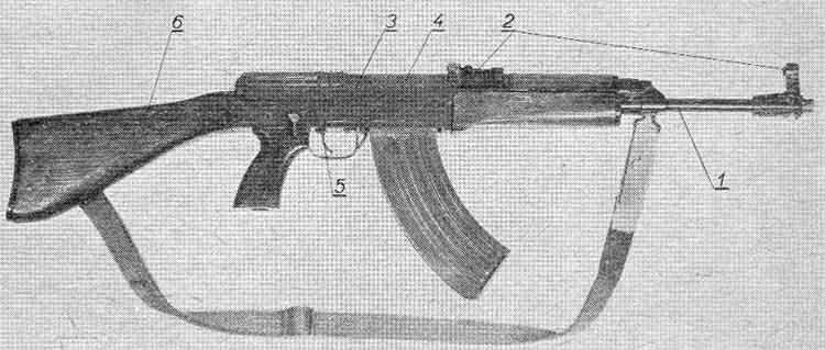 7,62mm samopal vz. 58 P (hlavní části)